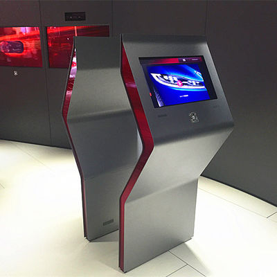 Chine Aluminium/film multi de contact de kiosque interactif debout libre d'écran tactile transparent fournisseur